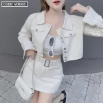 Sét 4 món jean trắng