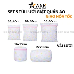 Set 5 Túi Lưới Giặt Quần Áo - Túi Giặt Đồ Máy Giặt
