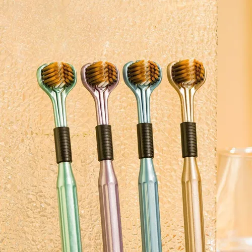 Set 6 Bàn Chải Đánh Răng 3 Mặt Vệ Sinh Răng Miệng 18.5cm