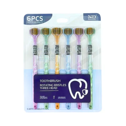 Set 6 Bàn Chải Đánh Răng 3 Mặt Vệ Sinh Răng Miệng 18.5cm