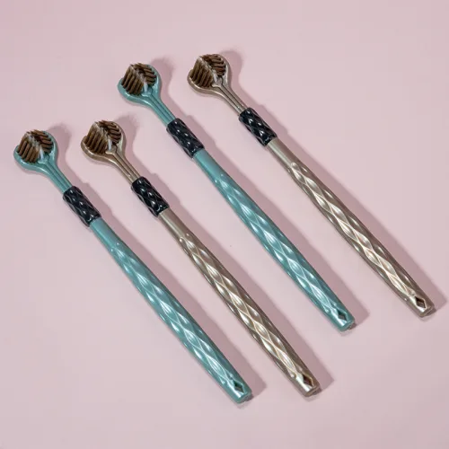 Set 6 Bàn Chải Đánh Răng 3 Mặt Vệ Sinh Răng Miệng 18.5cm