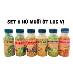 Set 6 Hũ Muối Lục Vị - Hủ Muối Thơm Ngon Hũ/100g