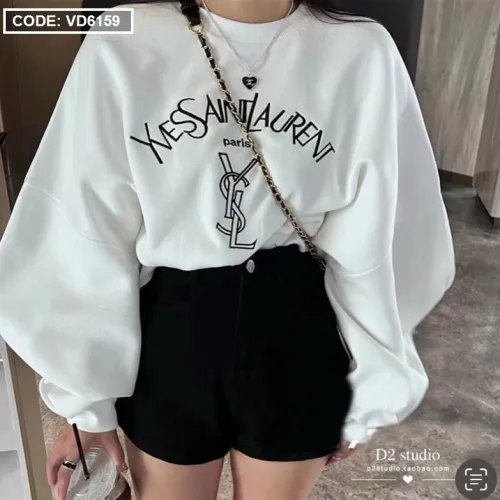 Sét áo bí thêu quần kaki