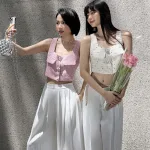 Sét áo crop đính hạt bilng bilng + quần suông