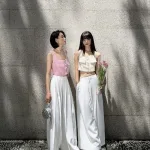 Sét áo crop đính hạt bilng bilng + quần suông