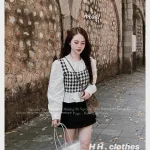 Sét áo dạ phối chân váy chữ a