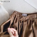 Sét áo doll nude viền ren  + short nâu