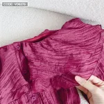 Sét áo hồng trễ vai tay loe + chân váy