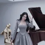 Sét áo khoác + đầm 2 dây maxi dài