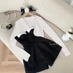 Sét áo khoác + jumsut ống phối ngực