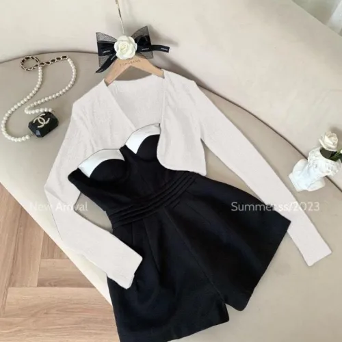 Sét áo khoác + jumsut ống phối ngực