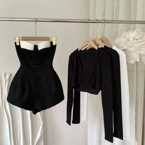 Sét áo khoác + jumsut ống phối ngực