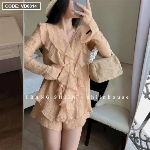 Sét áo nâu bèo + short
