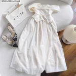 Sét áo nude trễ vai + chân váy midi xoè