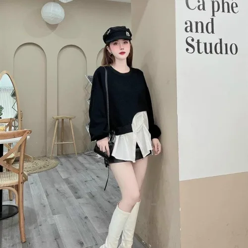 Set áo tay dài phối áo sơ mi sát nách