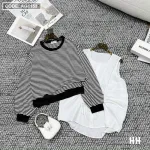 Set áo tay dài phối áo sơ mi sát nách
