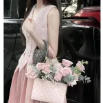 Sét áo vest bố + chân váy maxi dài