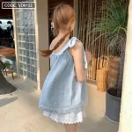 Sét áo xanh 2 dây cột vai + short trắng