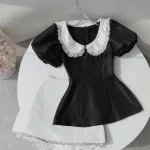 Sét baby cổ sen + chân váy viền ren 2 màu