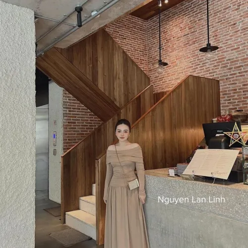 Sét bẹt vai nude đen