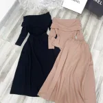 Sét bẹt vai nude đen