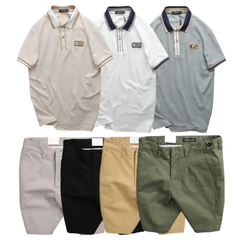 Set Bộ Nam - Áo Thun Nam Polo Cổ Bẻ Phối Tag Chữ Rears Và Quần Short Kaki Co Giãn Phối Nút Cao Cấp (Có Size 36)