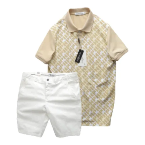 Set Bộ Nam Áo Thun Polo Cổ Bẻ Pack Hourse In Chữ HP Phối Quần Short Kaki Rurumen Cao Cấp