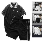 Set Bộ Nam Quần Short Áo Tay Ngắn thuê logo