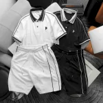 Set Bộ Nam Quần Short Áo Tay Ngắn thuê logo