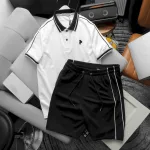 Set Bộ Nam Quần Short Áo Tay Ngắn thuê logo