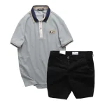 Set Bộ Nam Quần Short Kaki Phối Áo Thun Polo Cổ Bẻ Logo Chữ Rears