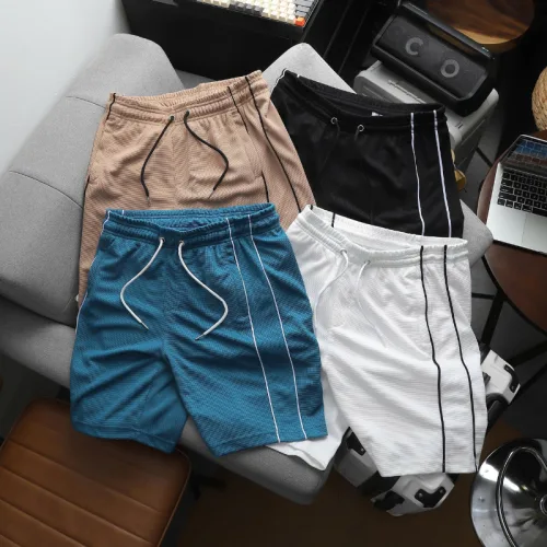 Set Bộ Nam - Quần Short Nam Phối Sọc 2 Bên Và Áo Thun Nam Cổ Tròn Phối Sọc Thêu Chữ Packhorse Trước Ngực (Size Từ M Đến XXL)