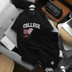 Set Bộ Nam - Quần Short Thun Nam Và Áo Thun Nam Cổ Tròn In Chữ College 1986 Trước Ngực (Size Từ M Đến XXL)