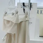 Sét crop ống nude đan dây lưng + quần suông
