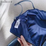 Sét đầm doll 2 dây jean cúp ngực kèm khoác crop trắng