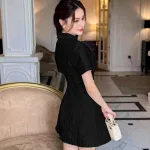 Sét đầm ren nổi xếp lai + áo khoác