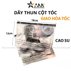 Set Dây Thun Buộc Tóc Có Túi Zip 18x12cm