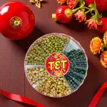 Đậu Mix 3 Vị (Đậu Đen, Đậu Xanh, Đậu Nành) Sun Khía 3 Ngăn 300G Hộp Quà Tết 2026