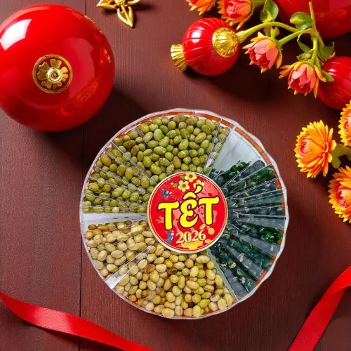 Đậu Mix 3 Vị (Đậu Đen, Đậu Xanh, Đậu Nành) Sun Khía 3 Ngăn 300G Hộp Quà Tết 2026