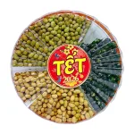 Đậu Mix 3 Vị (Đậu Đen, Đậu Xanh, Đậu Nành) Sun Khía 3 Ngăn 300G Hộp Quà Tết 2026