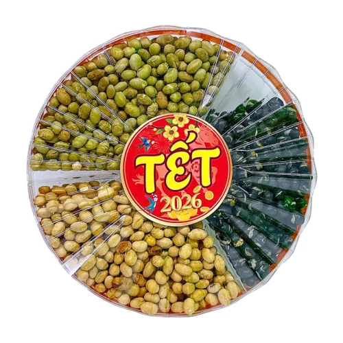 Đậu Mix 3 Vị (Đậu Đen, Đậu Xanh, Đậu Nành) Sun Khía 3 Ngăn 300G Hộp Quà Tết 2026