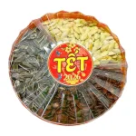 Set Hộp Mix Hạt 3 Vị (Hạt Dưa, Hạt Hướng Dương, Hạt Bí Trắng) Sun Khía 3 Ngăn 300G Hộp Quà Tết 2026
