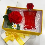 Set Hộp Quà Tặng Chữ Nhật Lớn Nước Hoa Nữ Charme Queen 100ml - Hộp Hoa Rơm Nhiều Màu