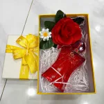 Set Hộp Quà Tặng Chữ Nhật Lớn Nước Hoa Nữ Charme Queen 100ml - Hộp Hoa Rơm Nhiều Màu