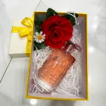 Set Hộp Quà Tặng Chữ Nhật Lớn Nước Hoa Nữ Charme Roisy 100ml - Hộp Hoa Rơm Nhiều Màu