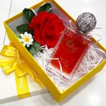 Set Hộp Quà Tặng Chữ Nhật Lớn Nước Hoa Nữ Charme Vip 100ml - Hộp Hoa Rơm Nhiều Màu