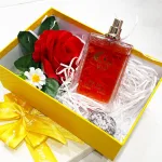 Set Hộp Quà Tặng Chữ Nhật Lớn Nước Hoa Nữ Charme Vip 100ml - Hộp Hoa Rơm Nhiều Màu