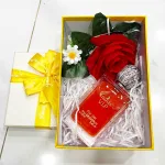 Set Hộp Quà Tặng Chữ Nhật Lớn Nước Hoa Nữ Charme Vip 100ml - Hộp Hoa Rơm Nhiều Màu