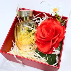 Set Hộp Quà Tặng Nước Hoa Nữ Charme Belle 60ml - Hộp Hoa Rơm Nhiều Màu
