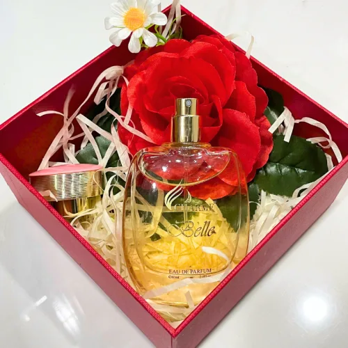 Set Hộp Quà Tặng Nước Hoa Nữ Charme Belle 60ml - Hộp Hoa Rơm Nhiều Màu